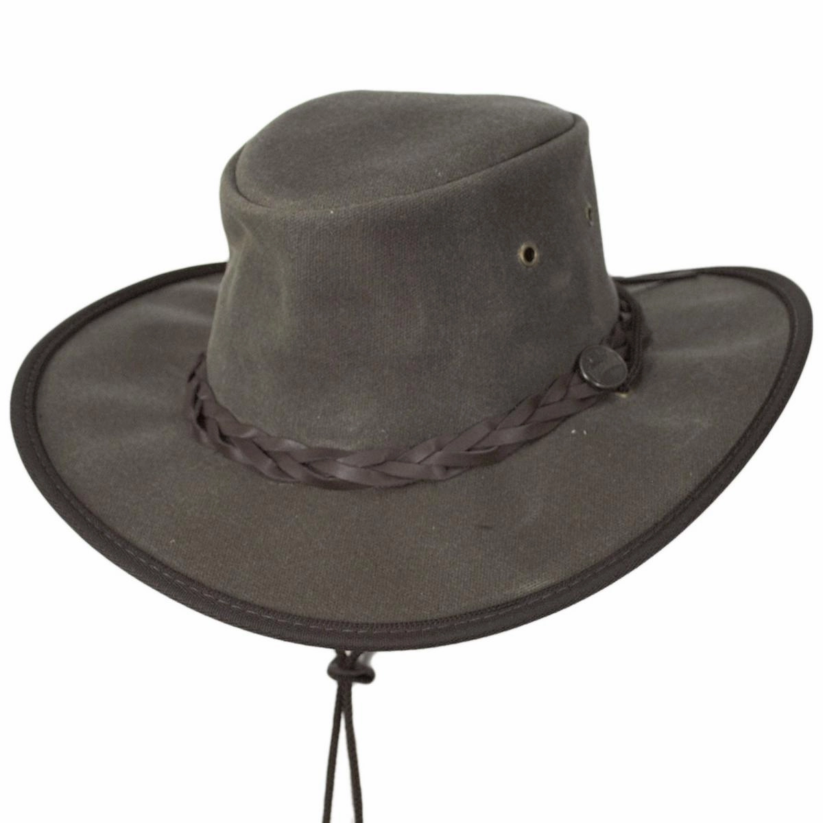 Waxed Cotton Canvas Drover Foldaway Hat