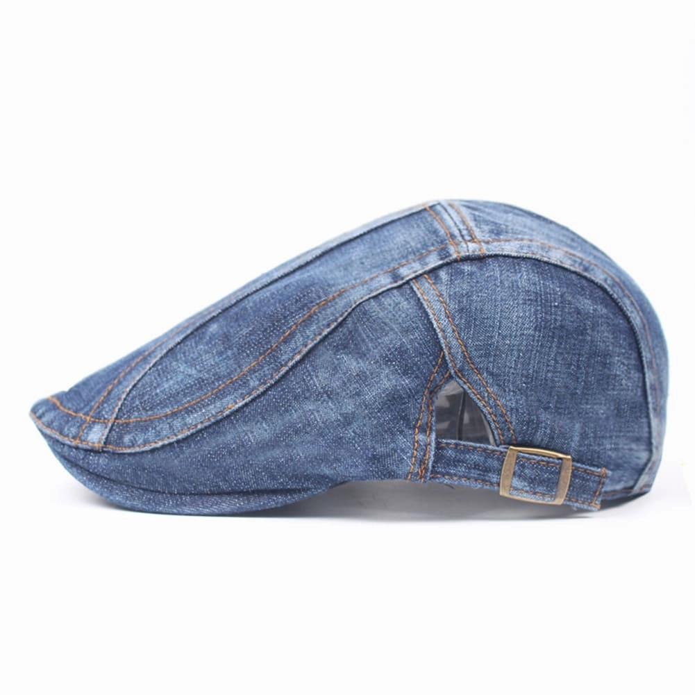 Waycross Denim Flat Cap