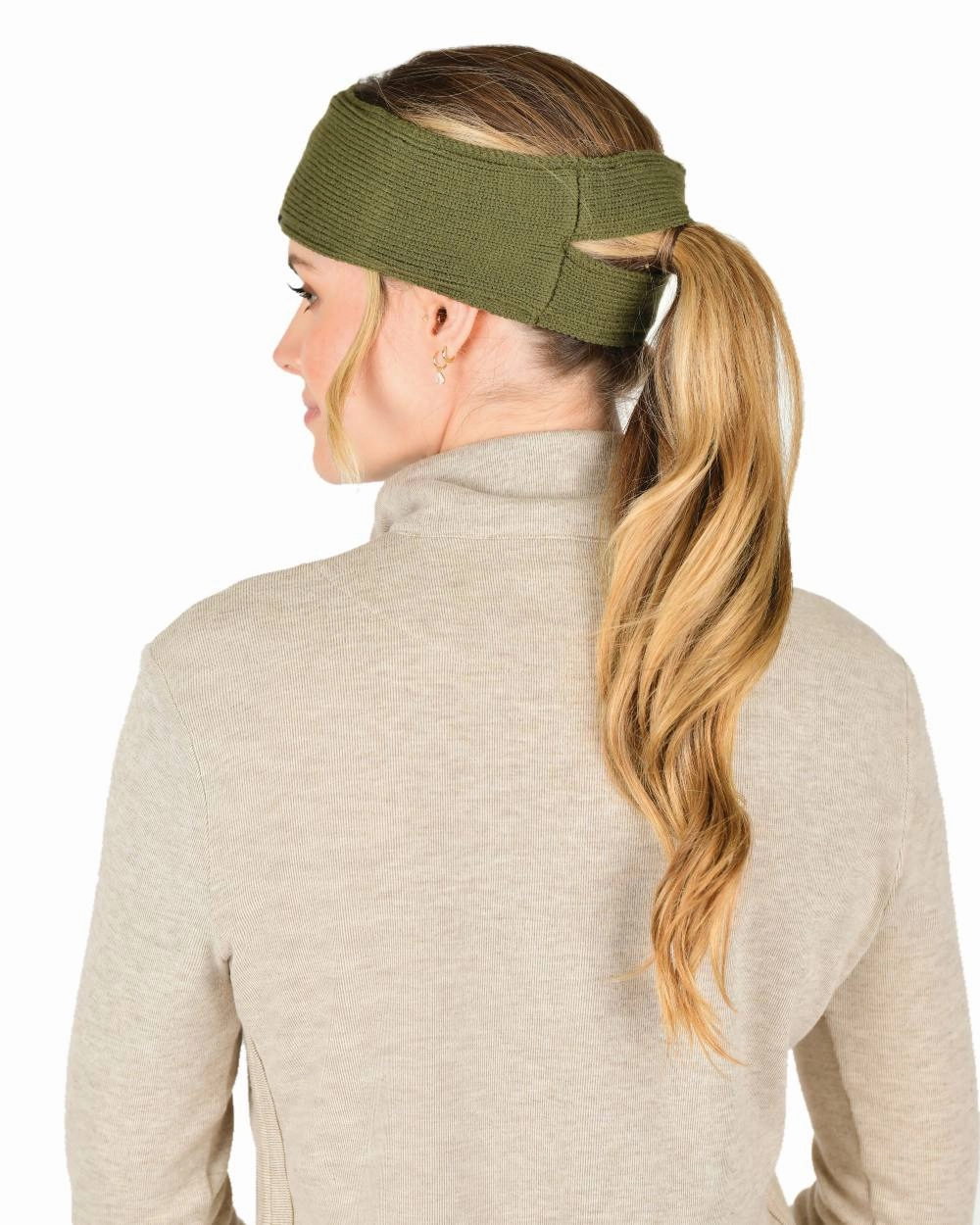 WeatherBeeta Fleece Lined Ponytail Headband