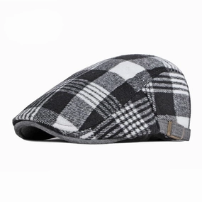 Weris Plaid Woolen Flat Cap