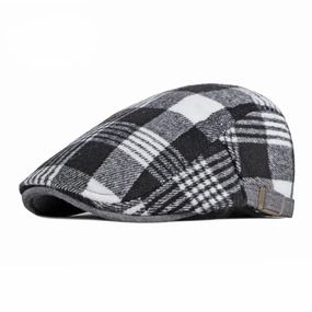Weris Plaid Woolen Flat Cap