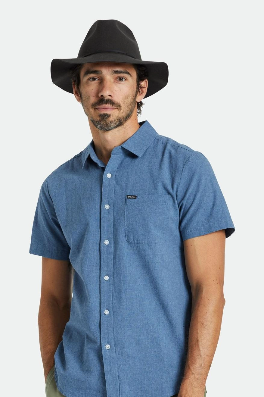Wesley Packable Fedora - Washed Black