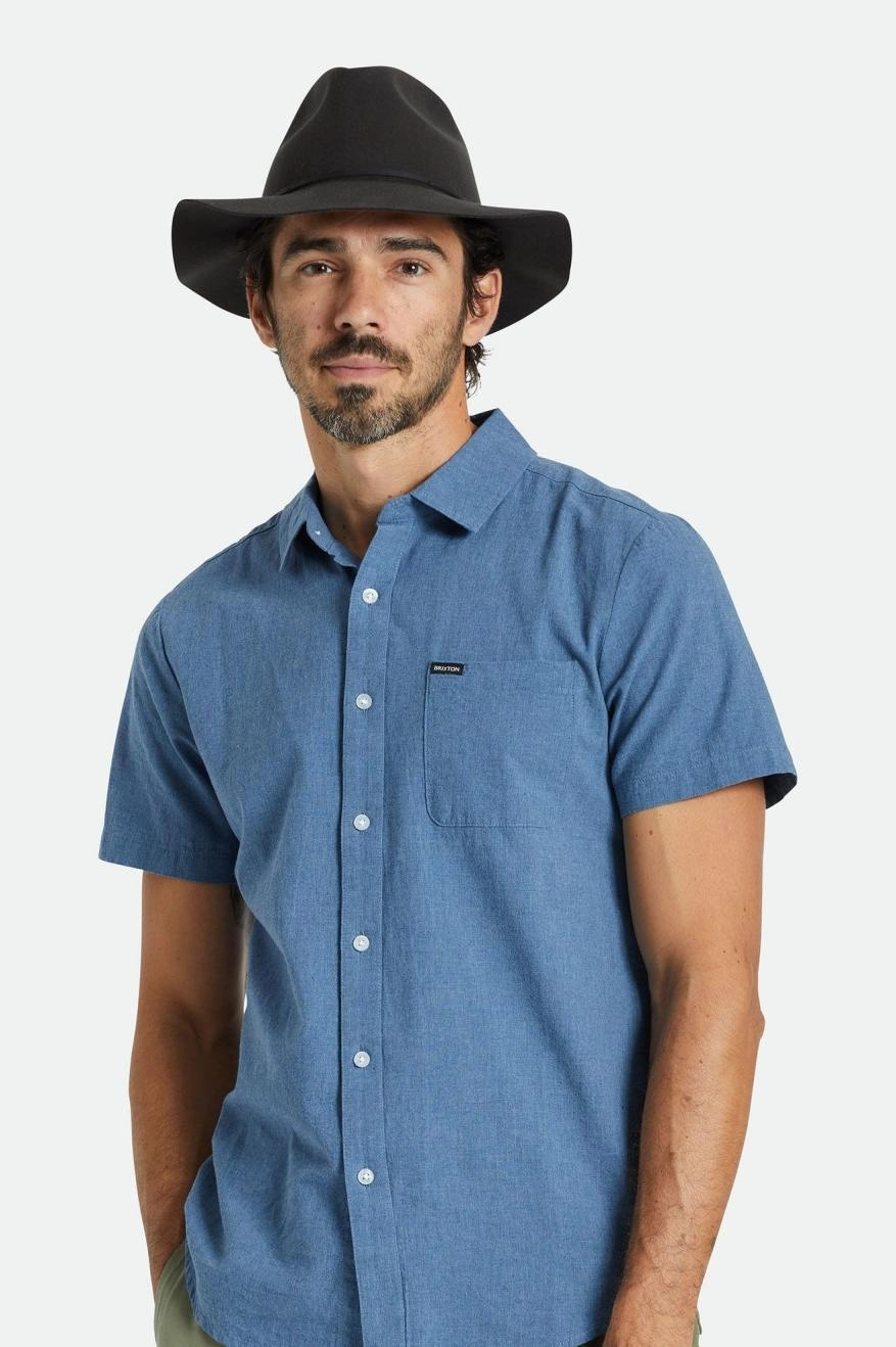 Wesley Packable Fedora - Washed Black