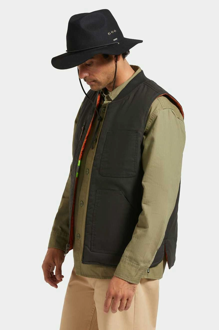 Wesley WTHR GUARD? Packable Fedora - Black