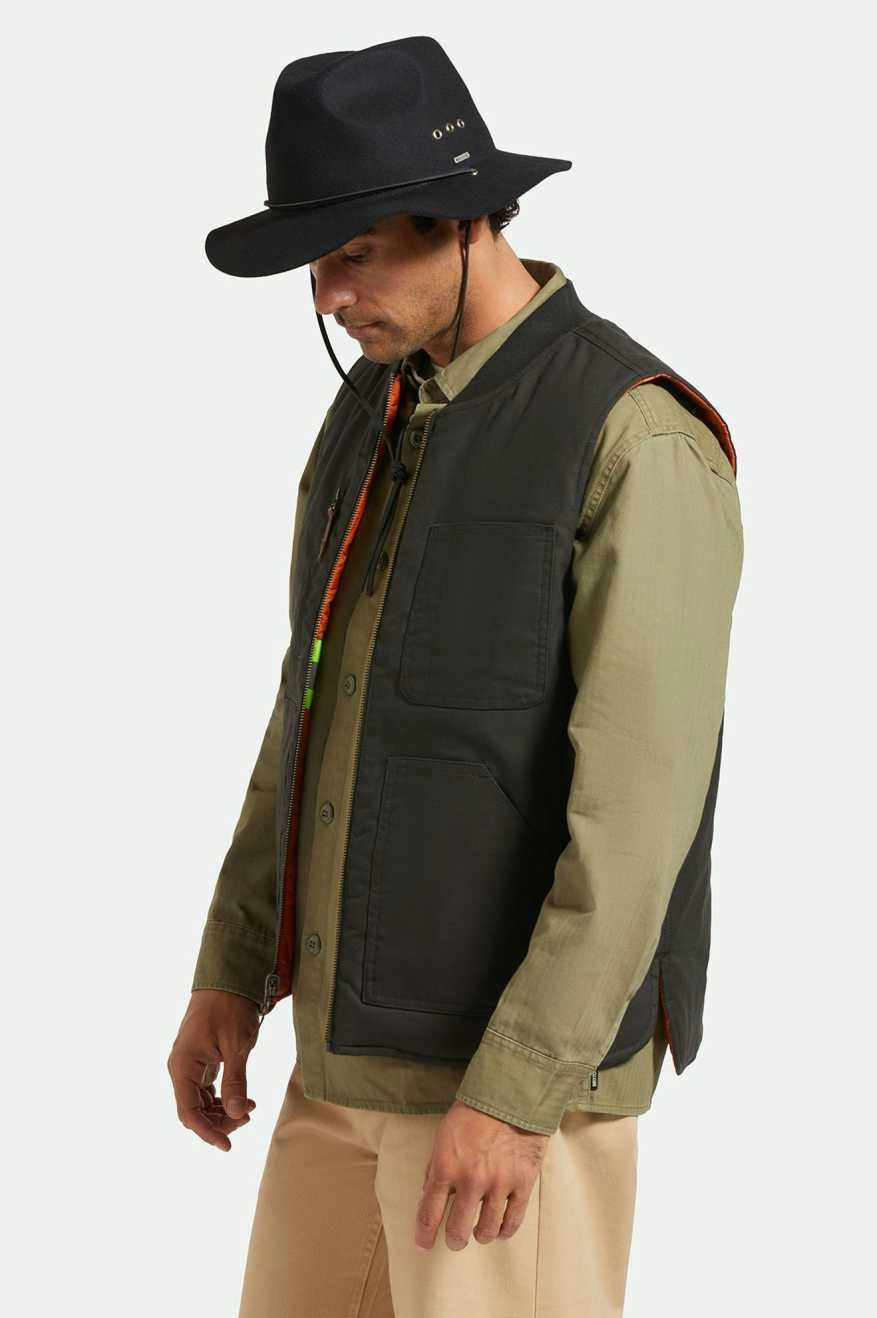 Wesley WTHR GUARD? Packable Fedora - Black