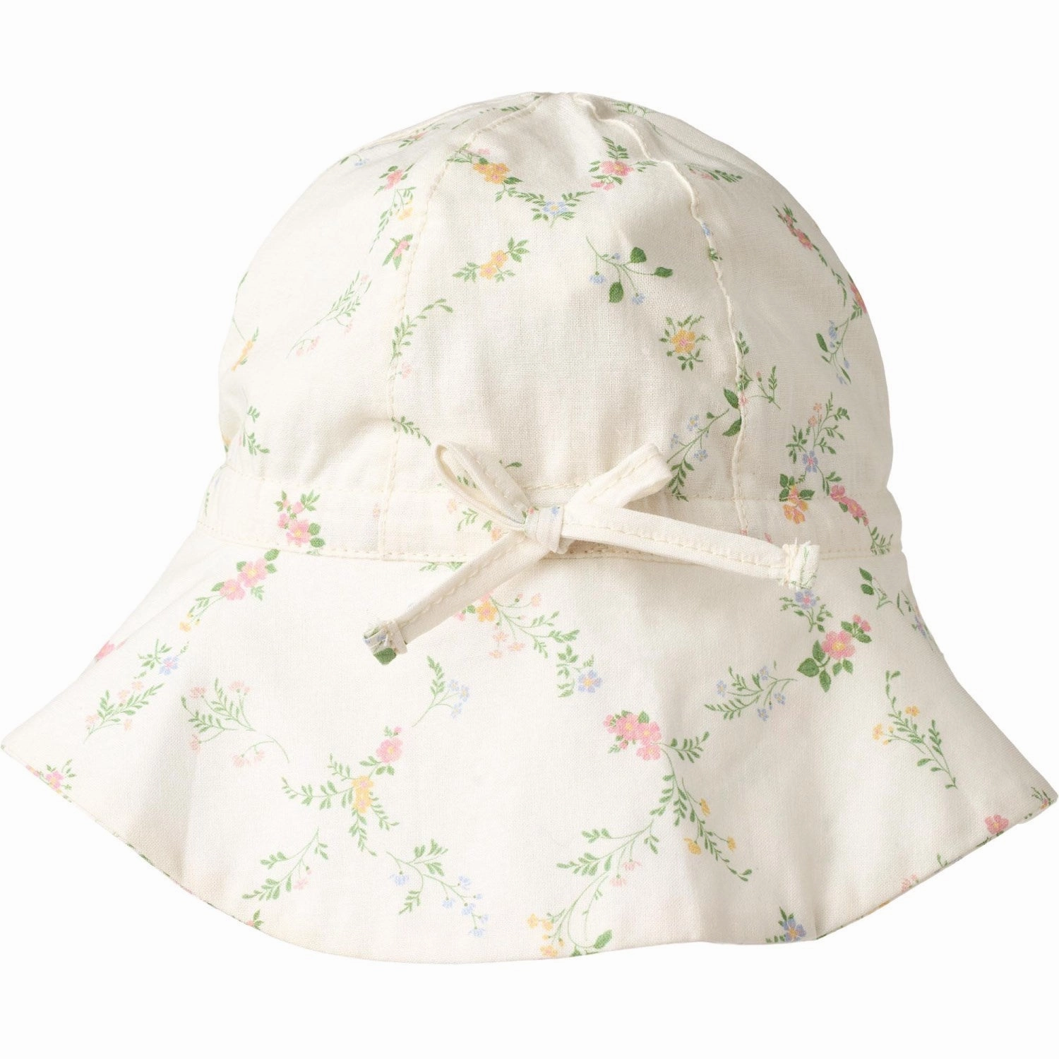 Wheat Ivory Checked Flowers Sun hat Chlo
