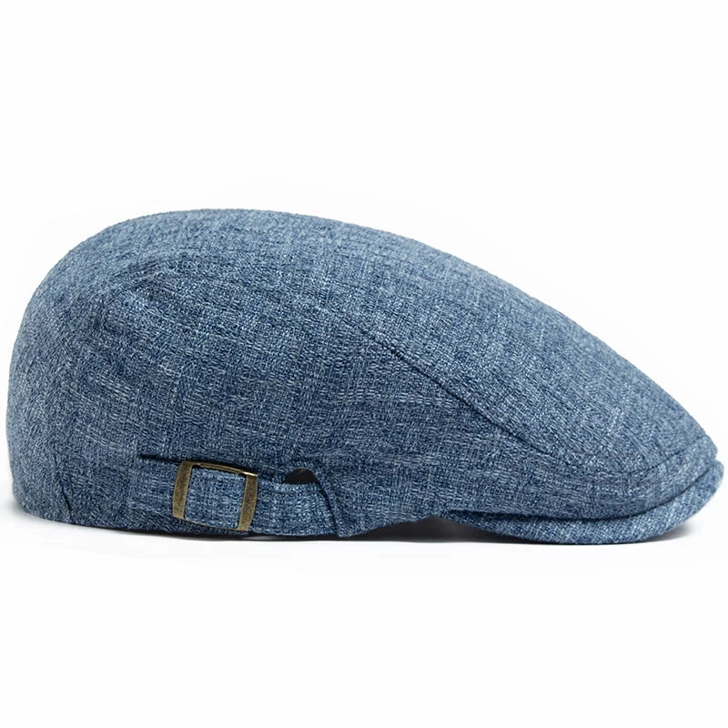 Whistler Linen Driver Flat Cap