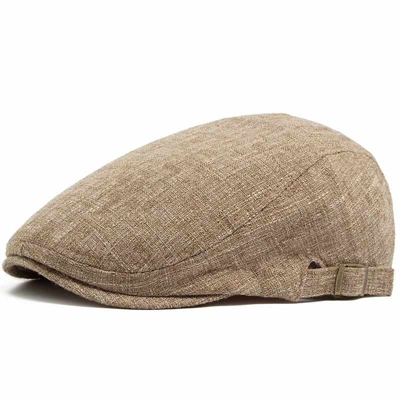 Whistler Linen Driver Flat Cap