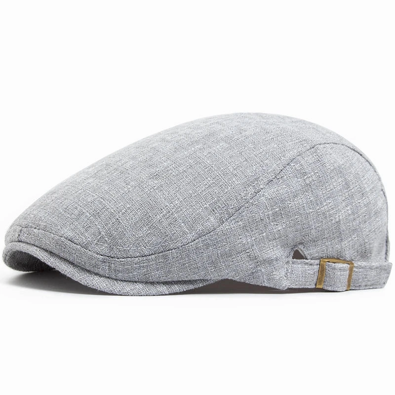 Whistler Linen Driver Flat Cap