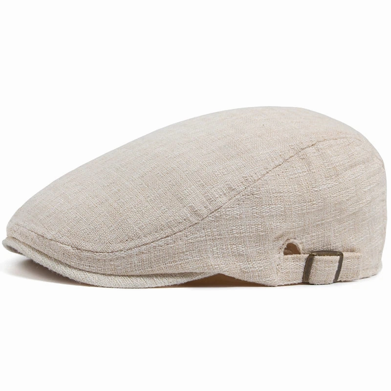 Whistler Linen Driver Flat Cap