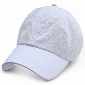White Wicking Soft Mesh - Unstructured Baseball Cap