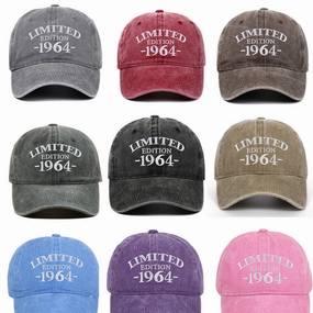 Wholesale 1964 embroidered baseball cap distressed washed baseball cap