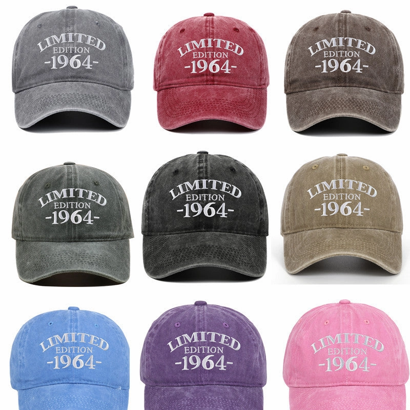 Wholesale 1964 embroidered baseball cap distressed washed baseball cap