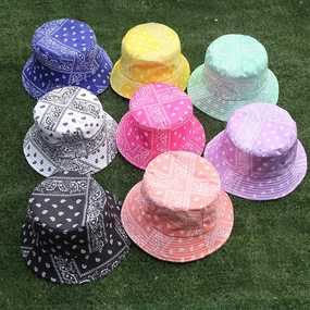 Wholesale 2023 Summer New Cashew Flower Polyester Bucket Hat