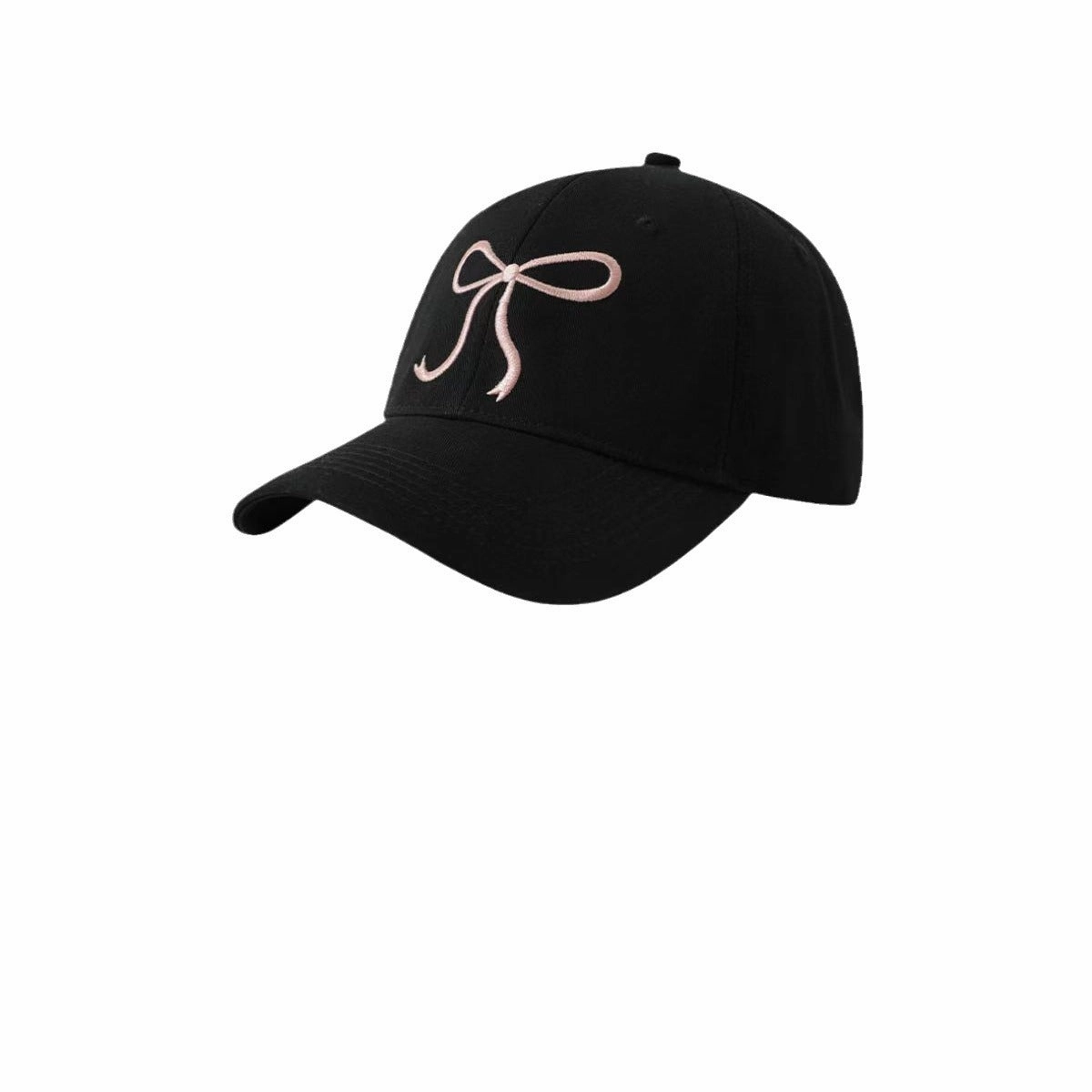 Wholesale 2024 New  Bow Baseball Cap Women's  Sweet Cute Light Pink All-match Face Showing Small