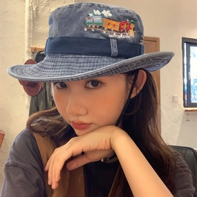 Wholesale Acrylic Embroidery Washed Distressed Cowboy Hat