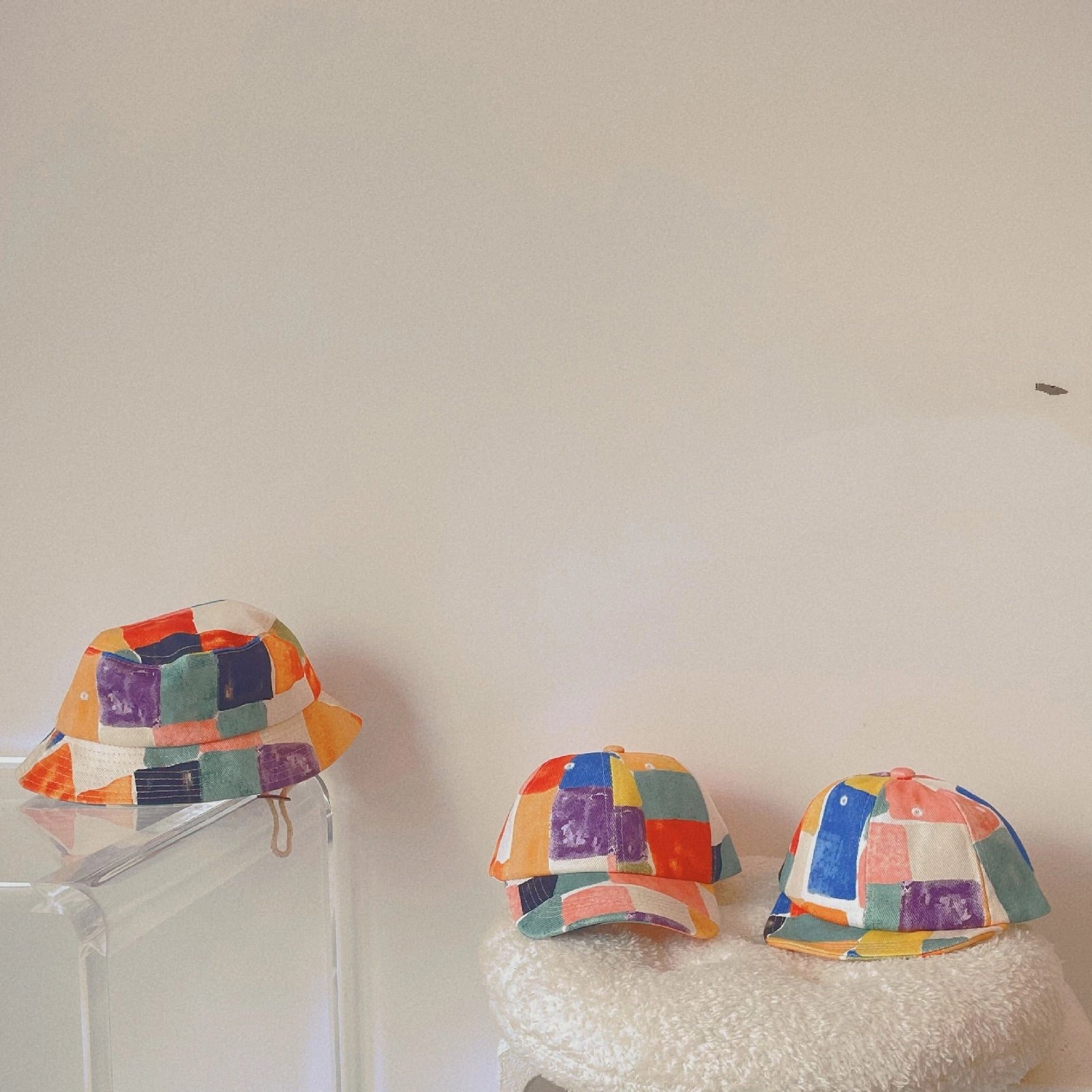 Wholesale Acrylic Graffiti Kids Colorful Bucket Hat