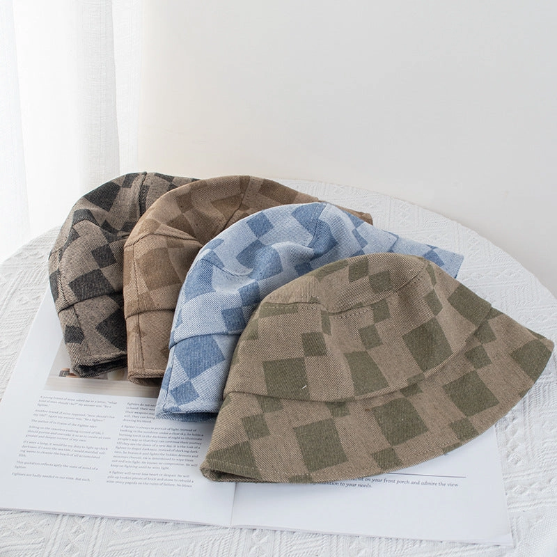Wholesale  All-match Small Fashionable Plain Face Coverage Bucket Hat Trendy