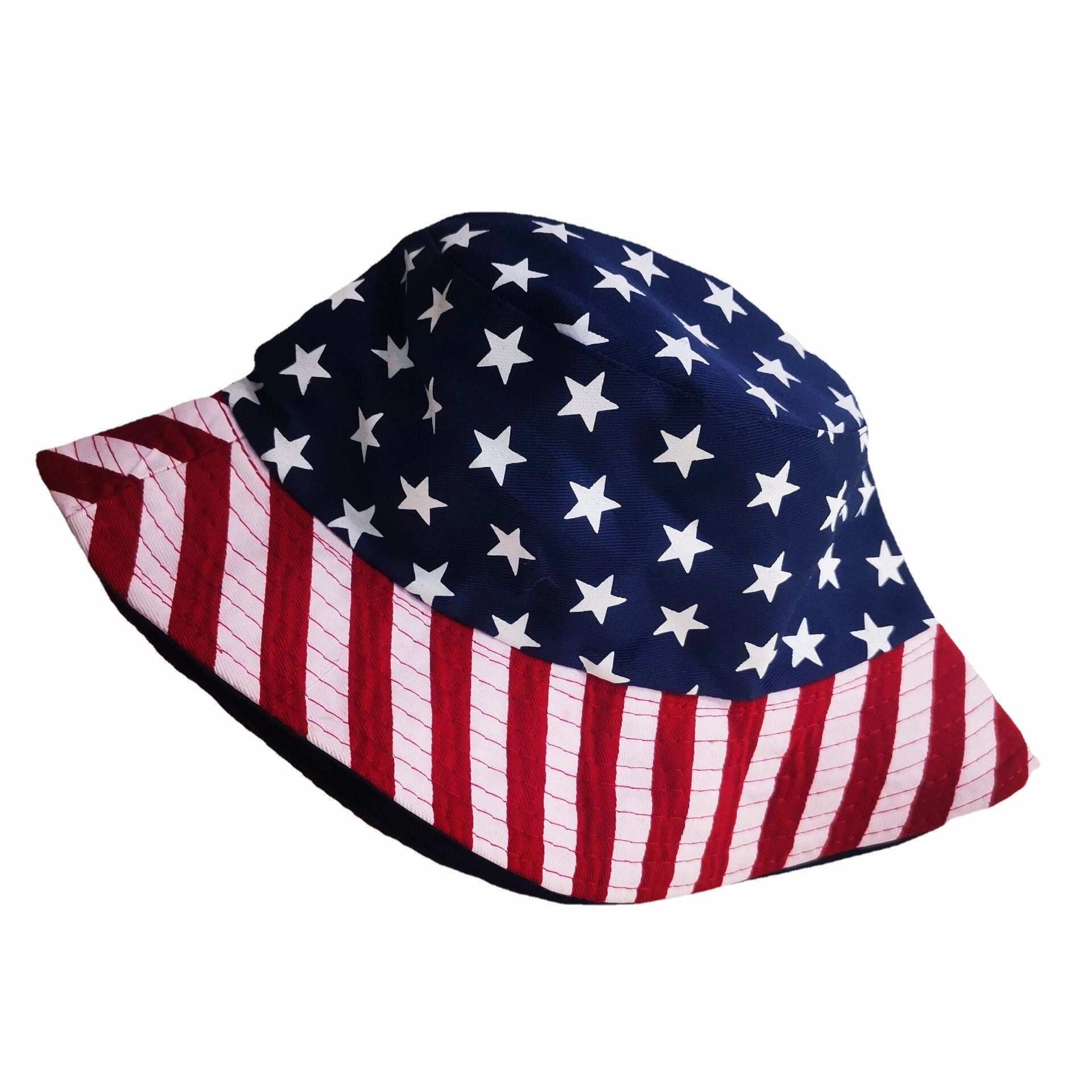 Wholesale American Flag Pattern Polyester Bucket Hat