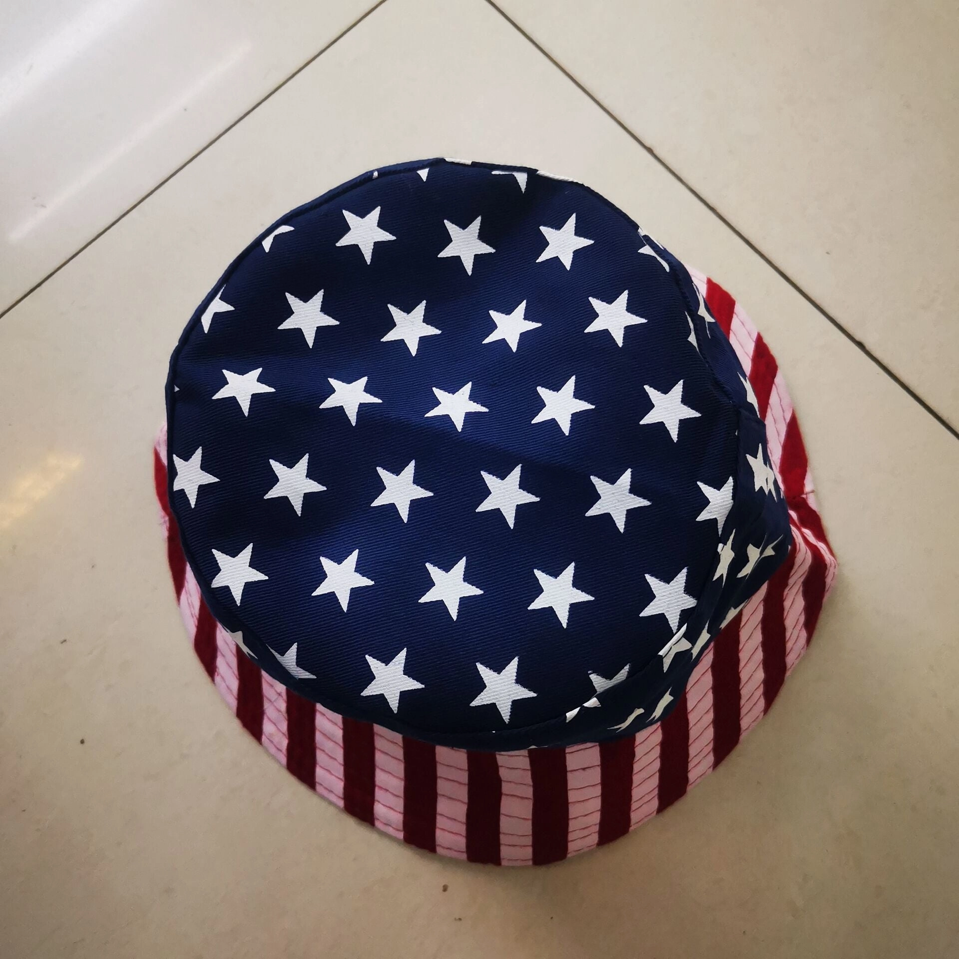 Wholesale American Flag Pattern Polyester Bucket Hat