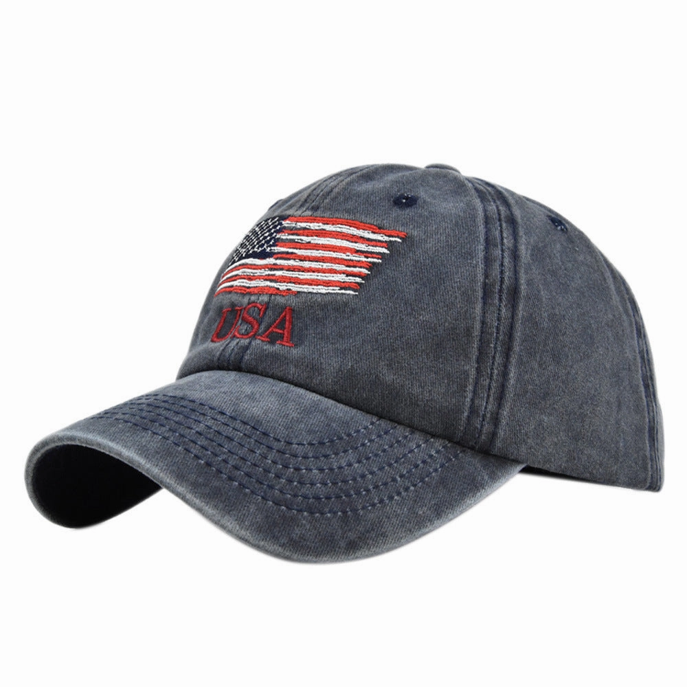 Wholesale American Flag Vintage Independence Day Embroidered Baseball Cap