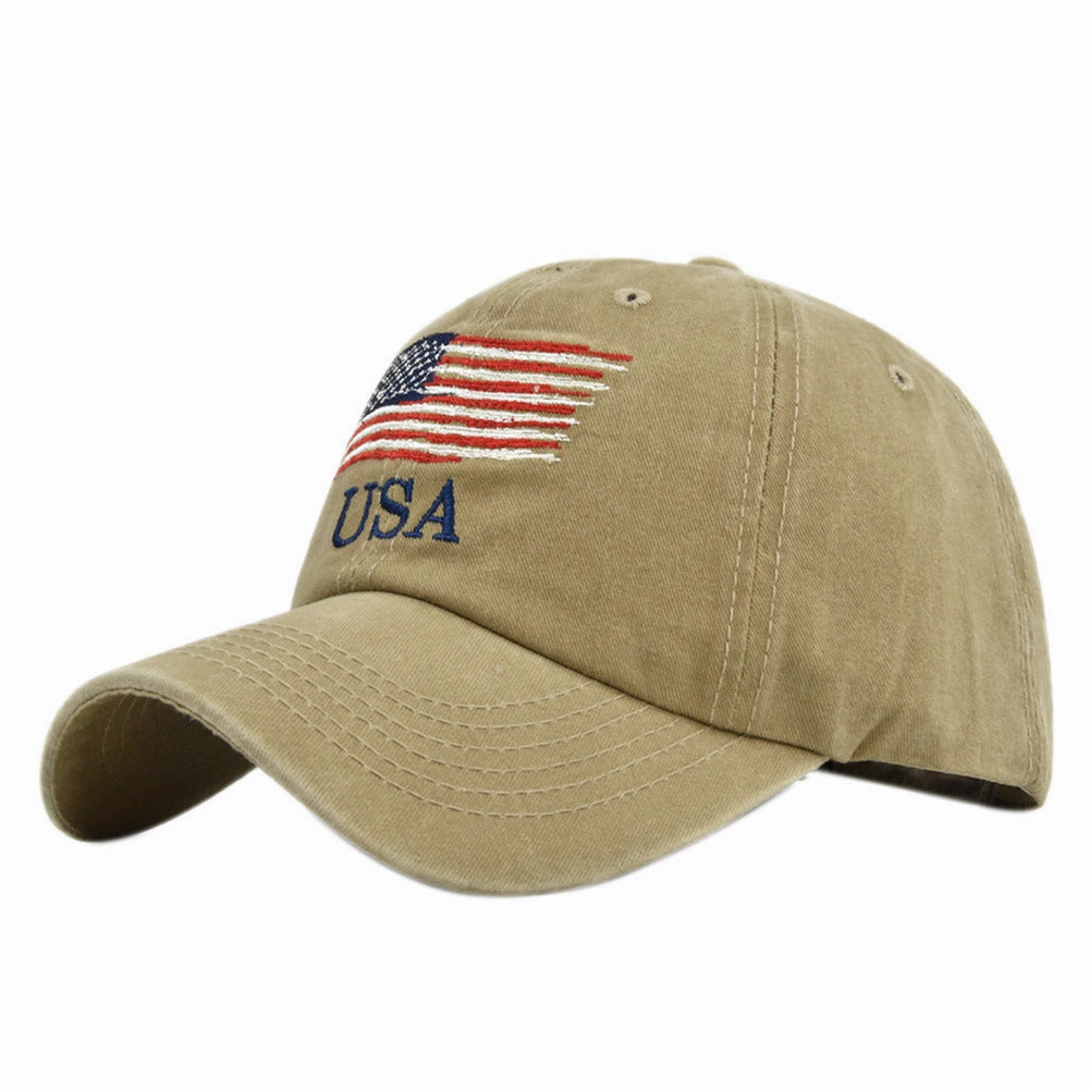 Wholesale American Flag Vintage Independence Day Embroidered Baseball Cap