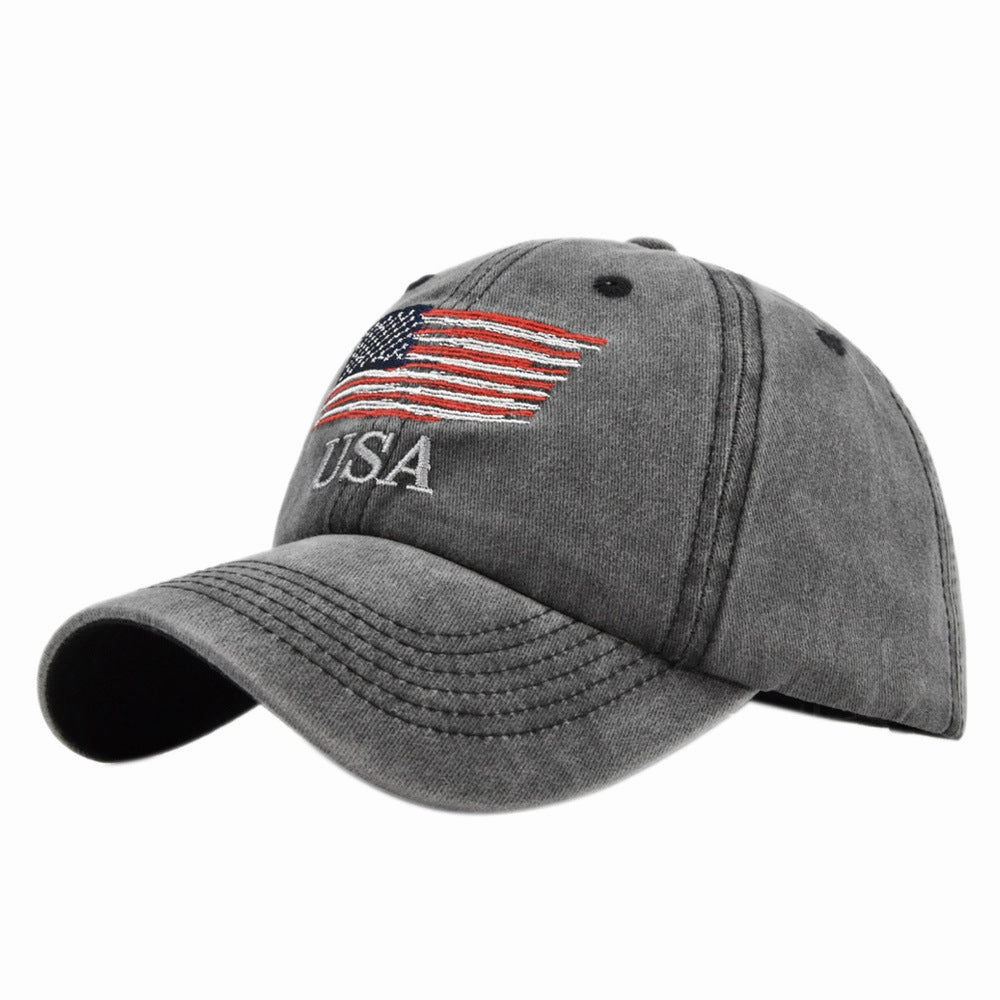Wholesale American Flag Vintage Independence Day Embroidered Baseball Cap