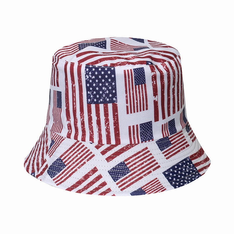 Wholesale American Independence Day Polyester Bucket Hat Women