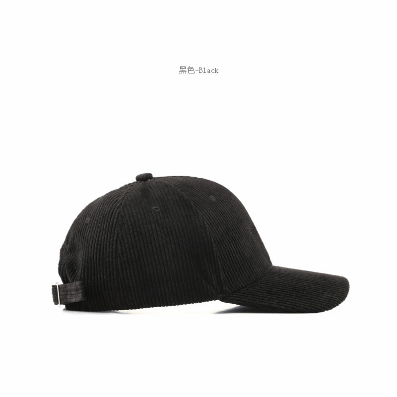 Wholesale Autumn and Winter Corduroy Solid Color Curved Brim Baseball Cap