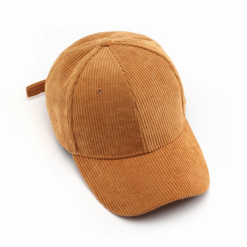 Wholesale Autumn and Winter Corduroy Solid Color Curved Brim Baseball Cap