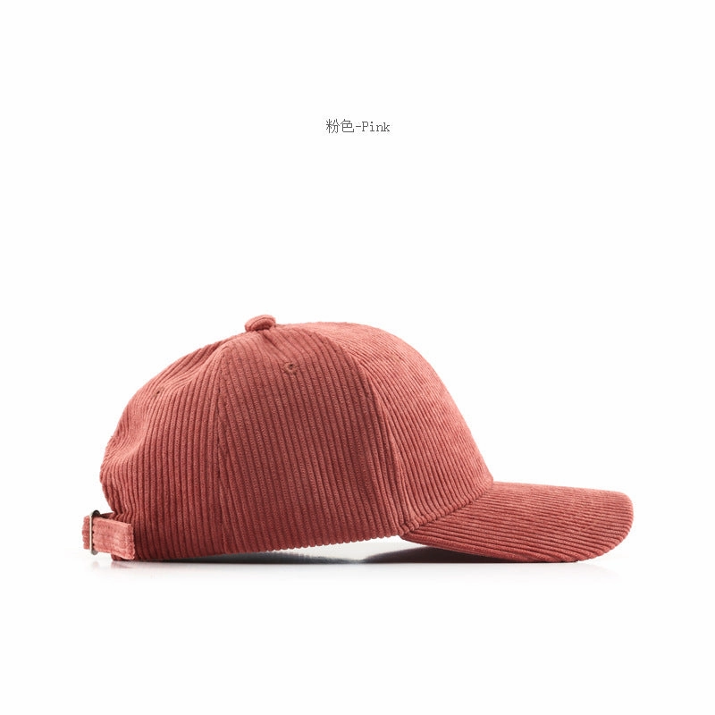 Wholesale Autumn and Winter Corduroy Solid Color Curved Brim Baseball Cap