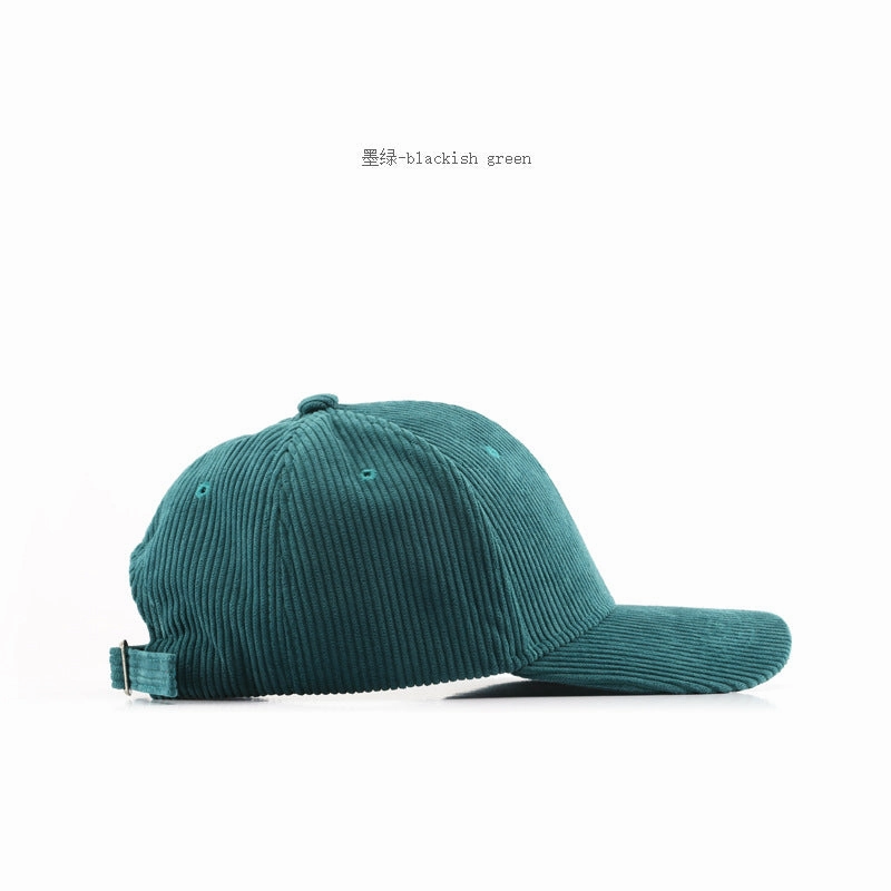 Wholesale Autumn and Winter Corduroy Solid Color Curved Brim Baseball Cap