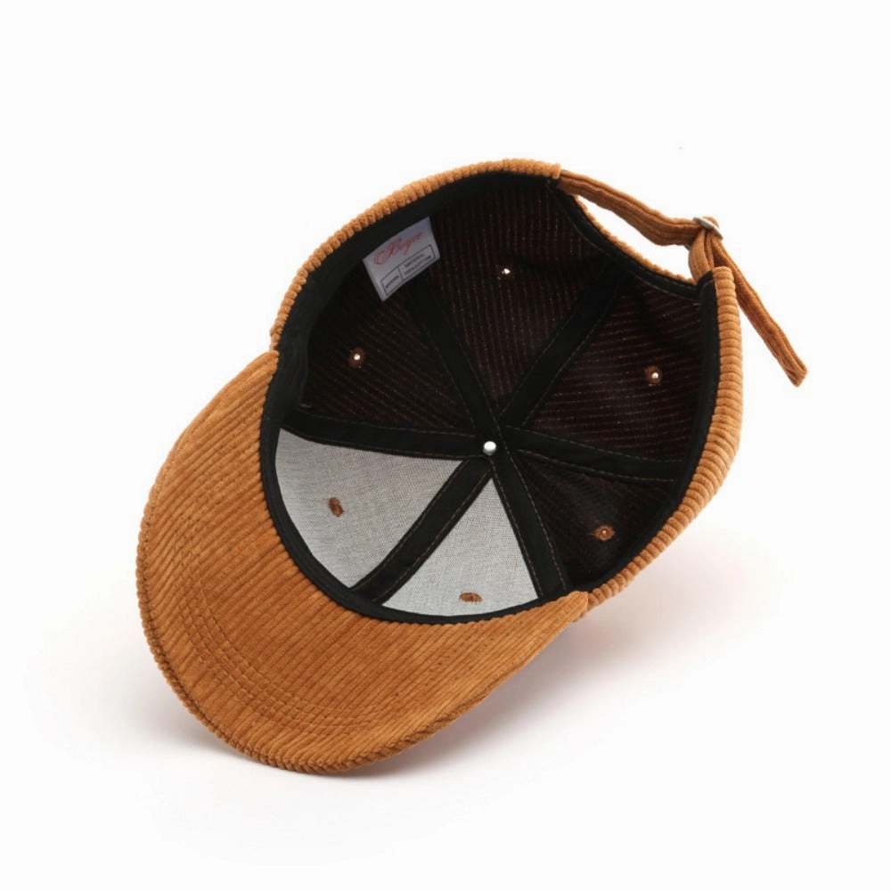 Wholesale Autumn and Winter Corduroy Solid Color Curved Brim Baseball Cap