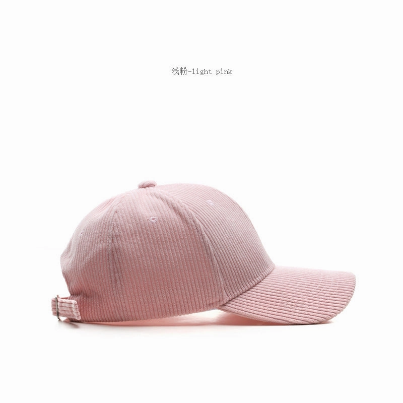 Wholesale Autumn and Winter Corduroy Solid Color Curved Brim Baseball Cap