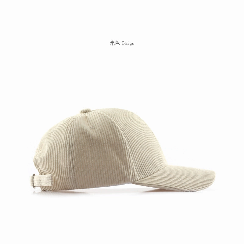 Wholesale Autumn and Winter Corduroy Solid Color Curved Brim Baseball Cap