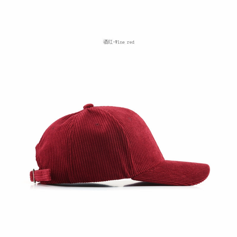 Wholesale Autumn and Winter Corduroy Solid Color Curved Brim Baseball Cap