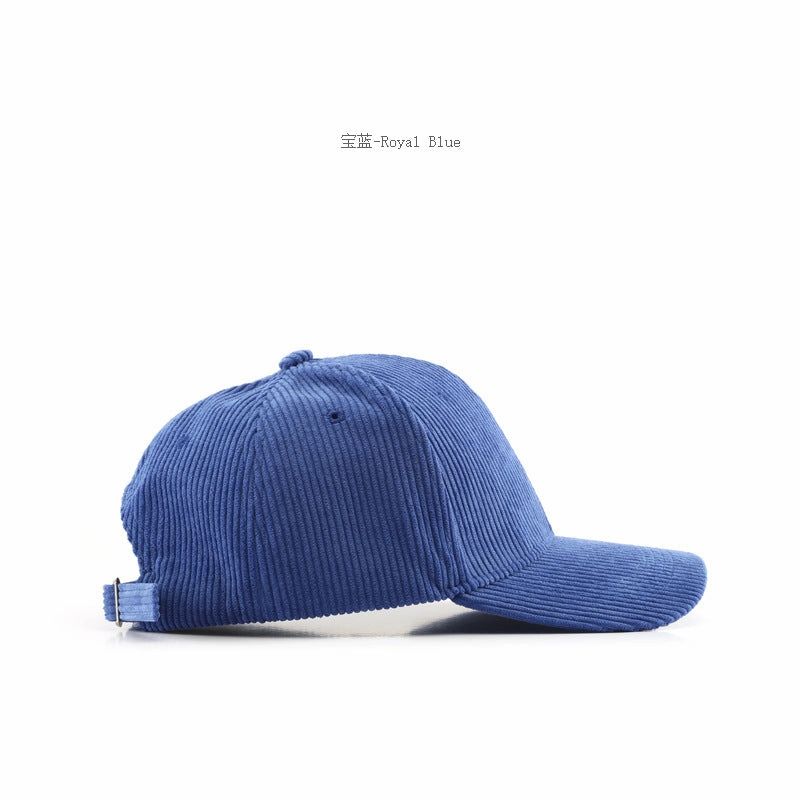 Wholesale Autumn and Winter Corduroy Solid Color Curved Brim Baseball Cap