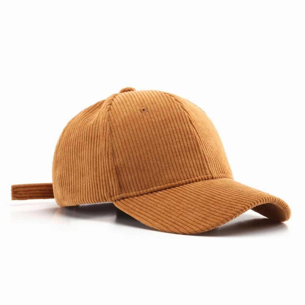 Wholesale Autumn and Winter Corduroy Solid Color Curved Brim Baseball Cap