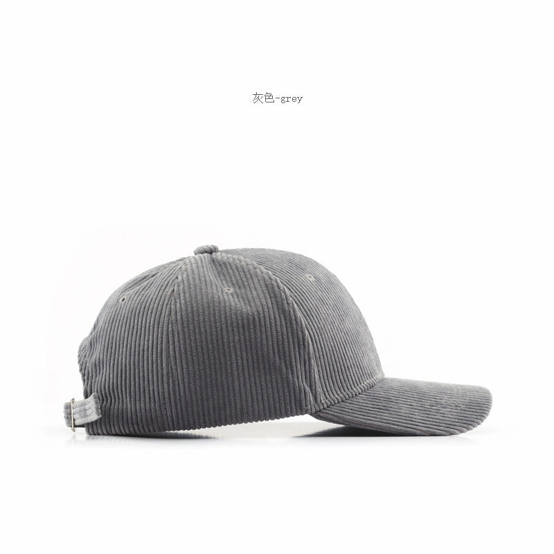 Wholesale Autumn and Winter Corduroy Solid Color Curved Brim Baseball Cap