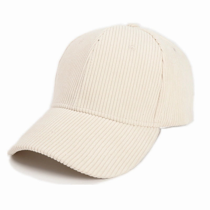 Wholesale Autumn and Winter Corduroy Solid Color Fashionable Warm Curved Brim Hat