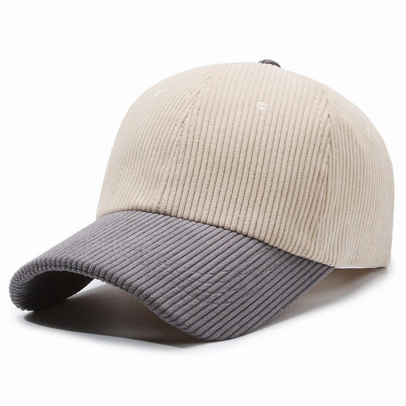 Wholesale Autumn and Winter Corduroy Solid Color Fashionable Warm Curved Brim Hat