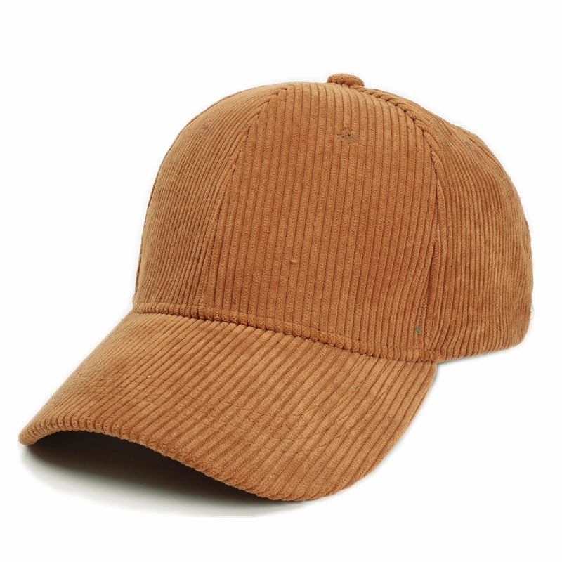 Wholesale Autumn and Winter Corduroy Solid Color Fashionable Warm Curved Brim Hat
