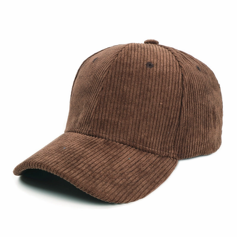 Wholesale Autumn and Winter Corduroy Solid Color Fashionable Warm Curved Brim Hat