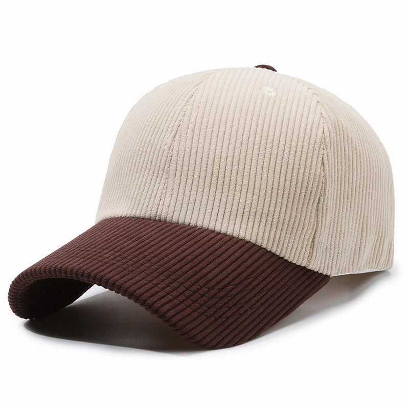 Wholesale Autumn and Winter Corduroy Solid Color Fashionable Warm Curved Brim Hat