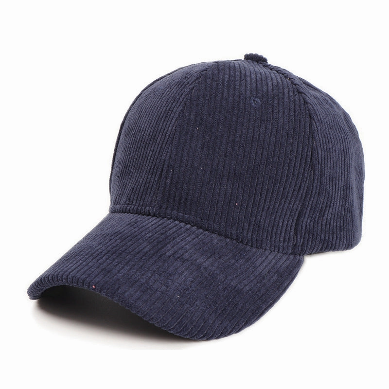 Wholesale Autumn and Winter Corduroy Solid Color Fashionable Warm Curved Brim Hat