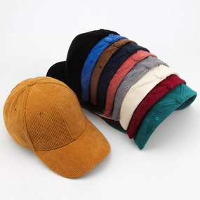 Wholesale Autumn and Winter Corduroy Stick Solid Color Retro Casual Warm Hat