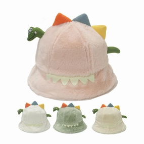 Wholesale Autumn and Winter Thickened Warm Plush Cartoon Three-dimensional Dinosaur Fisherman Hat