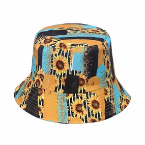 Wholesale Aztec Polyester Floral Print Bucket Hat