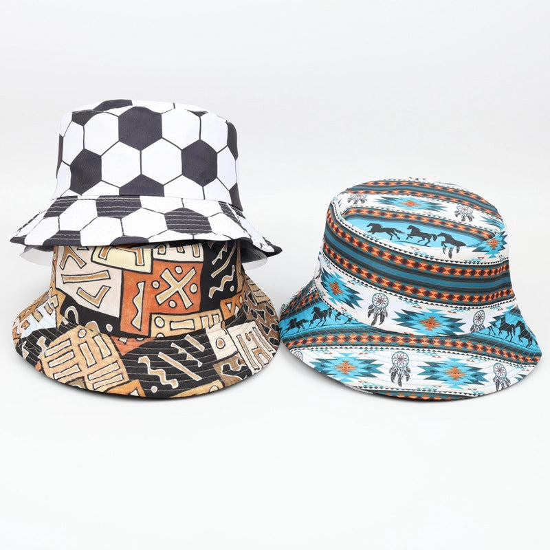 Wholesale Aztec Printed Double Sided Sun Visor Bucket Hat