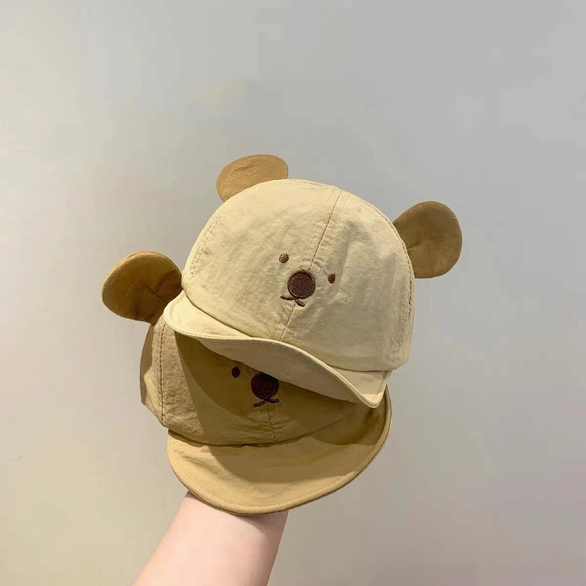 Wholesale Baby Cute Bear Embroidered Soft Brim Baseball Cap